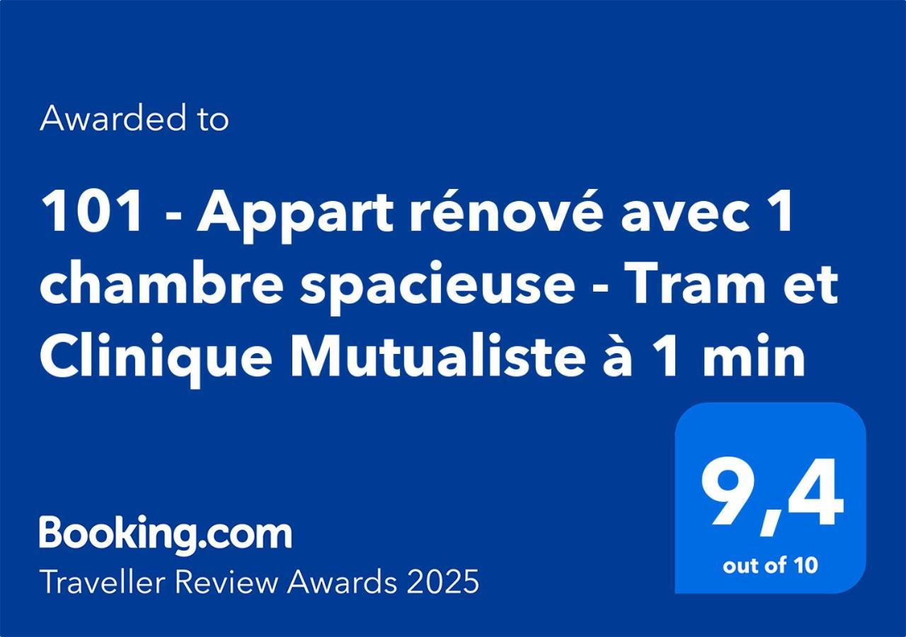 101 - Appart Renove Avec 1 Chambre Spacieuse - Tram Et Clinique Mutualiste A 1 Min Гренобъл Екстериор снимка